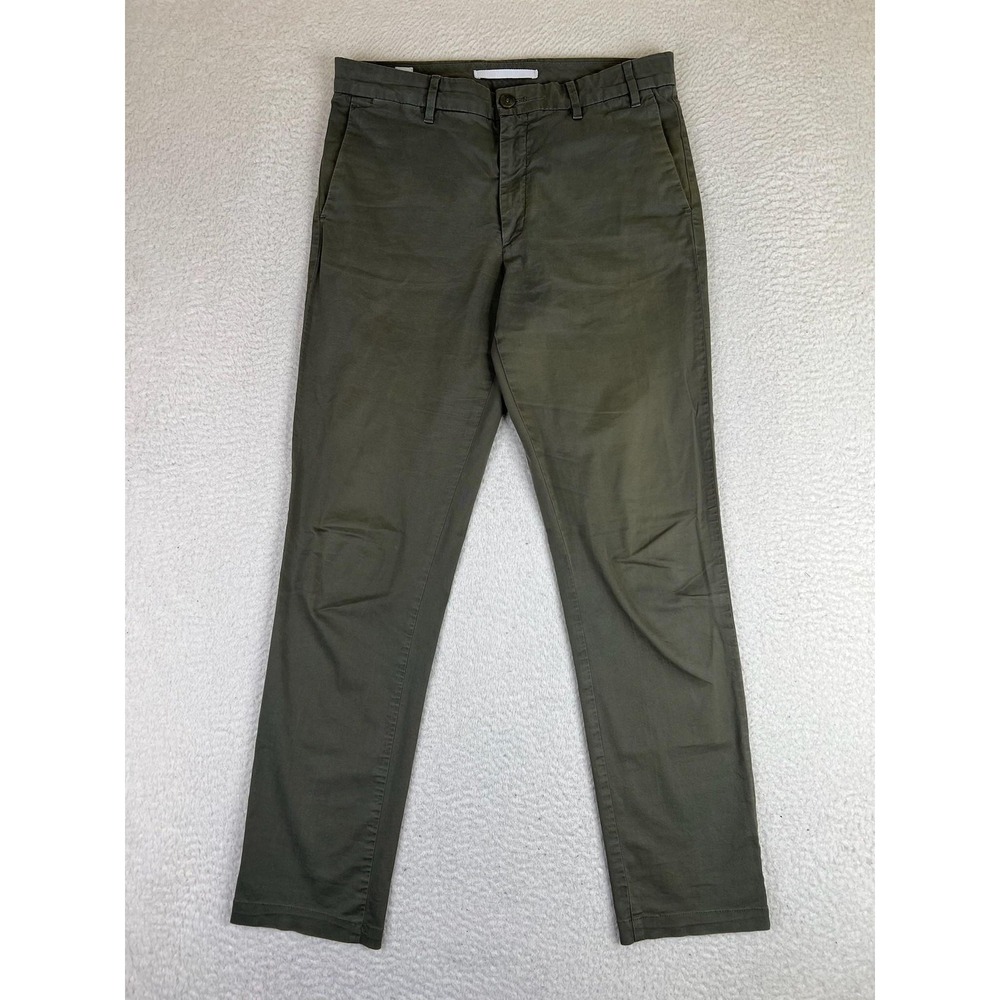 Norse Projects Pants Mens 30x30 Green Aros Slim Light Stretch Chino Casual
